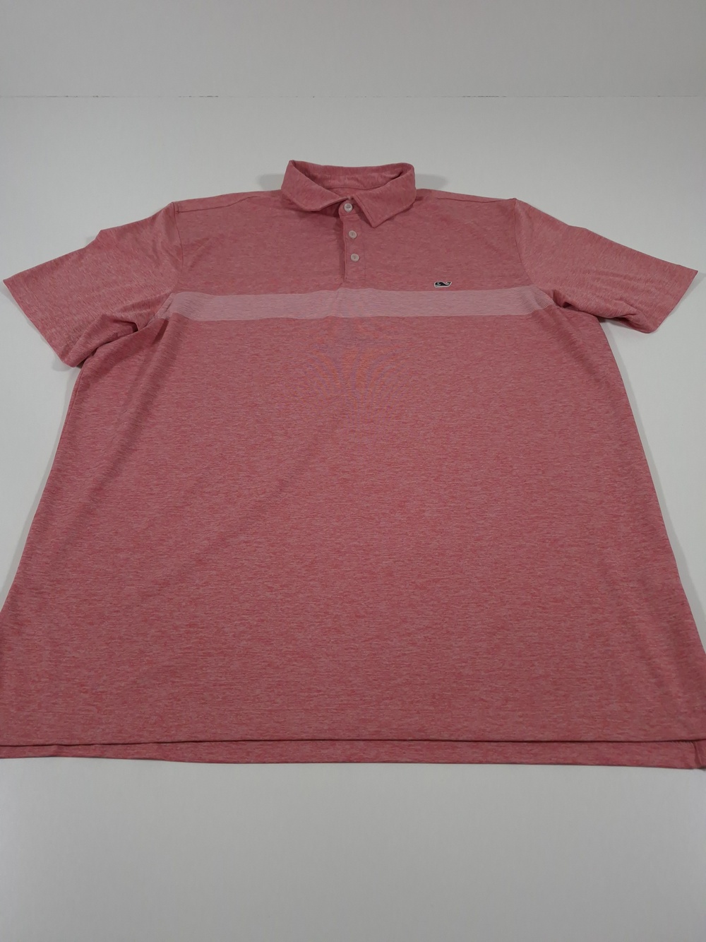 Vineyard Vines Performance Polo Shirt Mens XL Pink Striped Golf Stretch